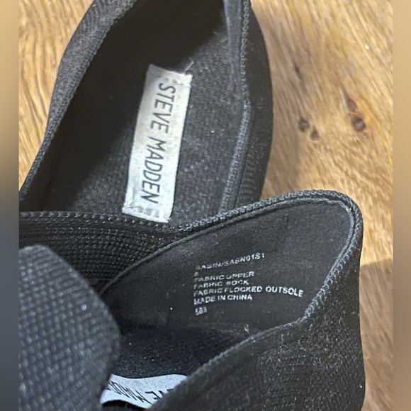 Steve Madden Loafers Black Fabric - Picture 3 of 3